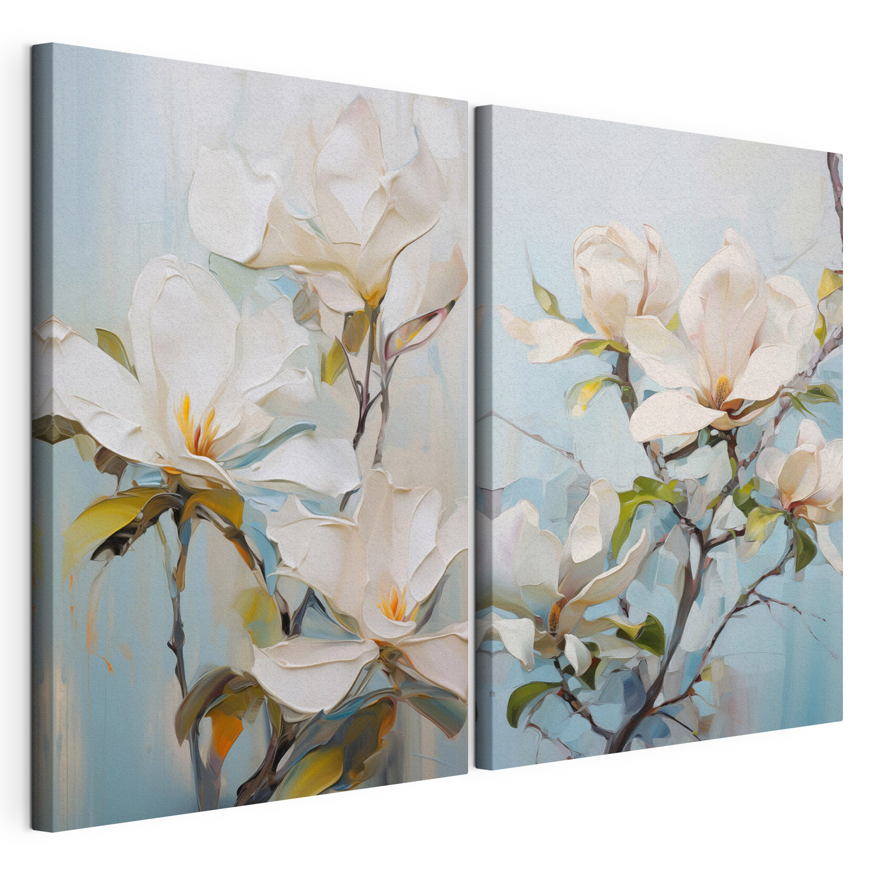 Painting of white flowers Painting of white flowers