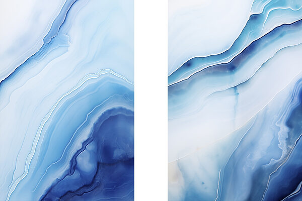 Flowing waves of deep blue hues Flowing waves of deep blue hues