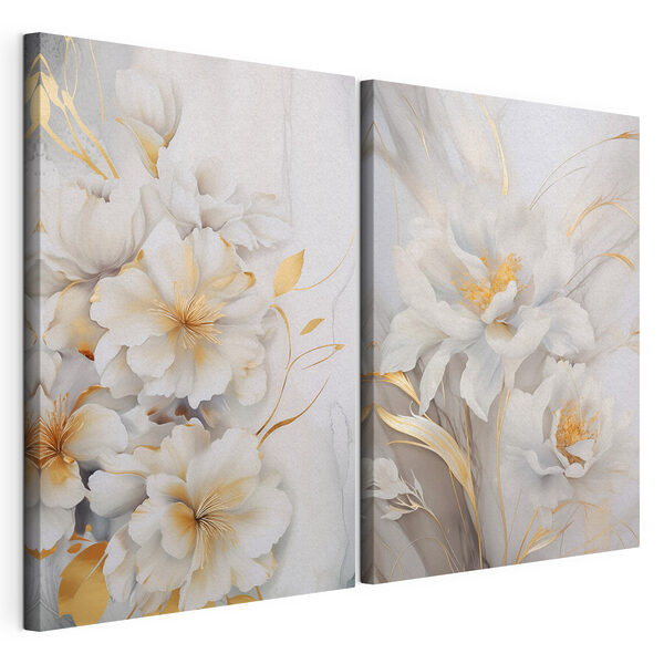 Lámina modular sobre lienzo Flores en tonos suaves y delicados (SKU: m00889) Lámina modular sobre lienzo Lámina modular sobre lienzo Flores en tonos suaves y delicados (SKU: m00889)