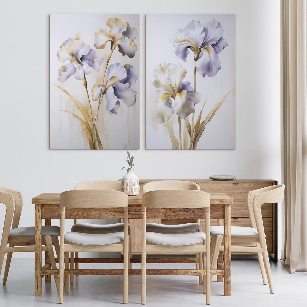 Elegant irises in soft hues Elegant irises in soft hues