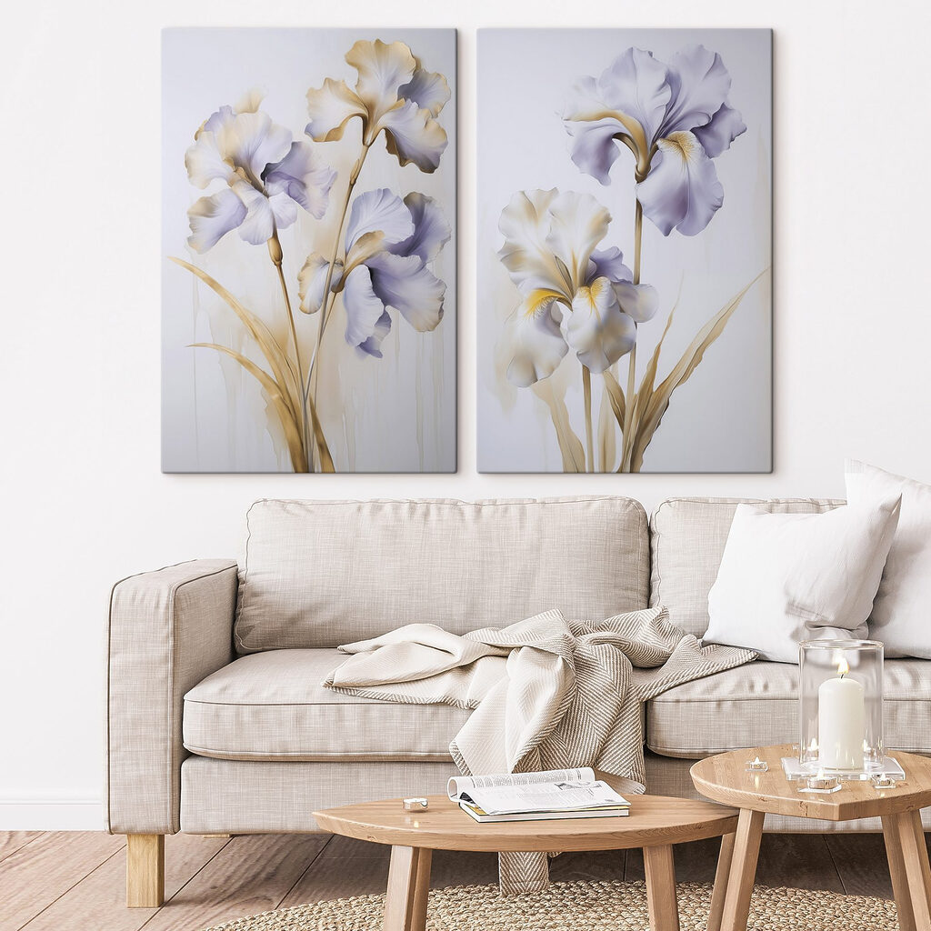 Elegant irises in soft hues Elegant irises in soft hues