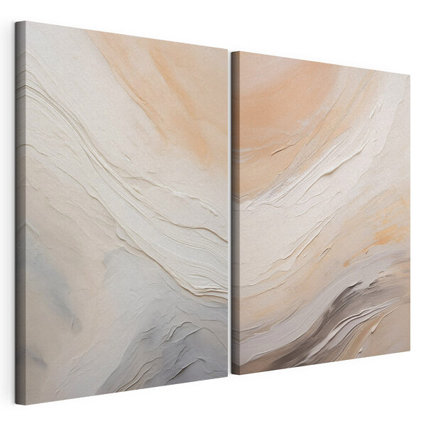 Suaves ondas de colores tenues se funden entre sí Lámina modular sobre lienzo Suaves ondas de colores tenues se funden entre sí