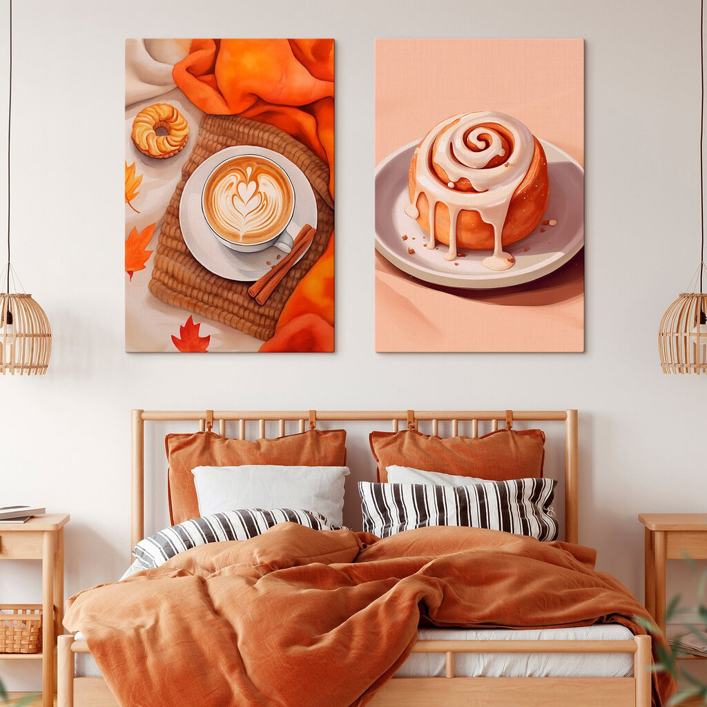 Cup of coffee and a cinnamon roll Cup of coffee and a cinnamon roll