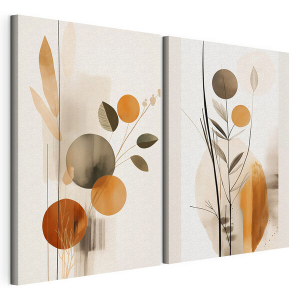Lámina modular sobre lienzo Formas florales abstractas en tonos cálidos (SKU: m01009) Lámina modular sobre lienzo Lámina modular sobre lienzo Formas florales abstractas en tonos cálidos (SKU: m01009)