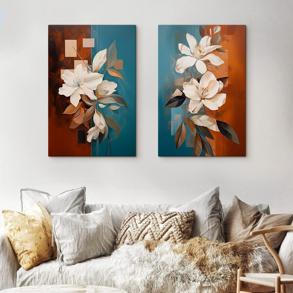 Painting of white flowers