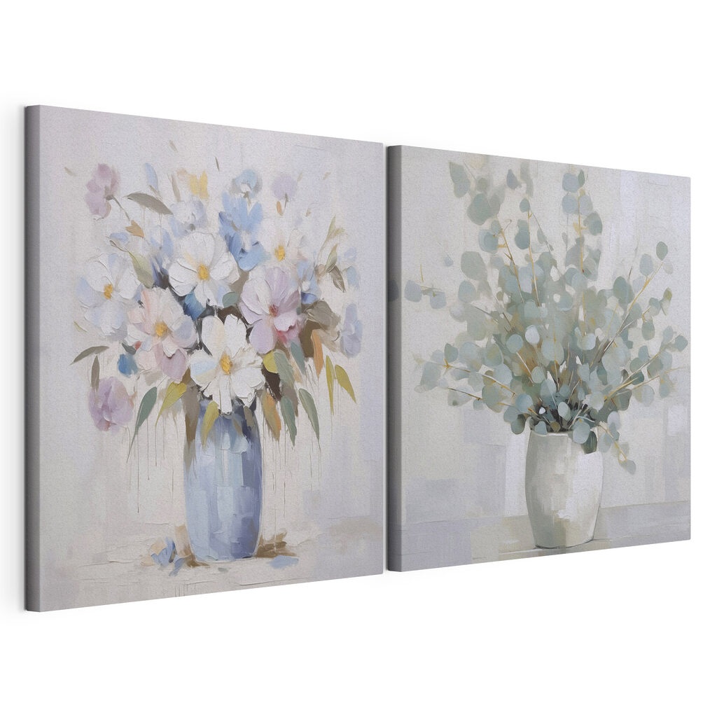 Painting of flowers in a vase Painting of flowers in a vase