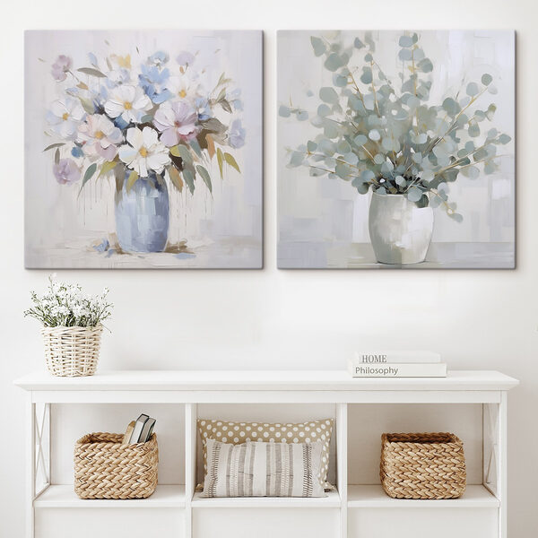 Painting of flowers in a vase Painting of flowers in a vase