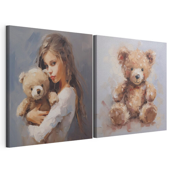 Lámina modular sobre lienzo Niña con un osito de peluche en los brazos (SKU: m01029) Lámina modular sobre lienzo Lámina modular sobre lienzo Niña con un osito de peluche en los brazos (SKU: m01029)