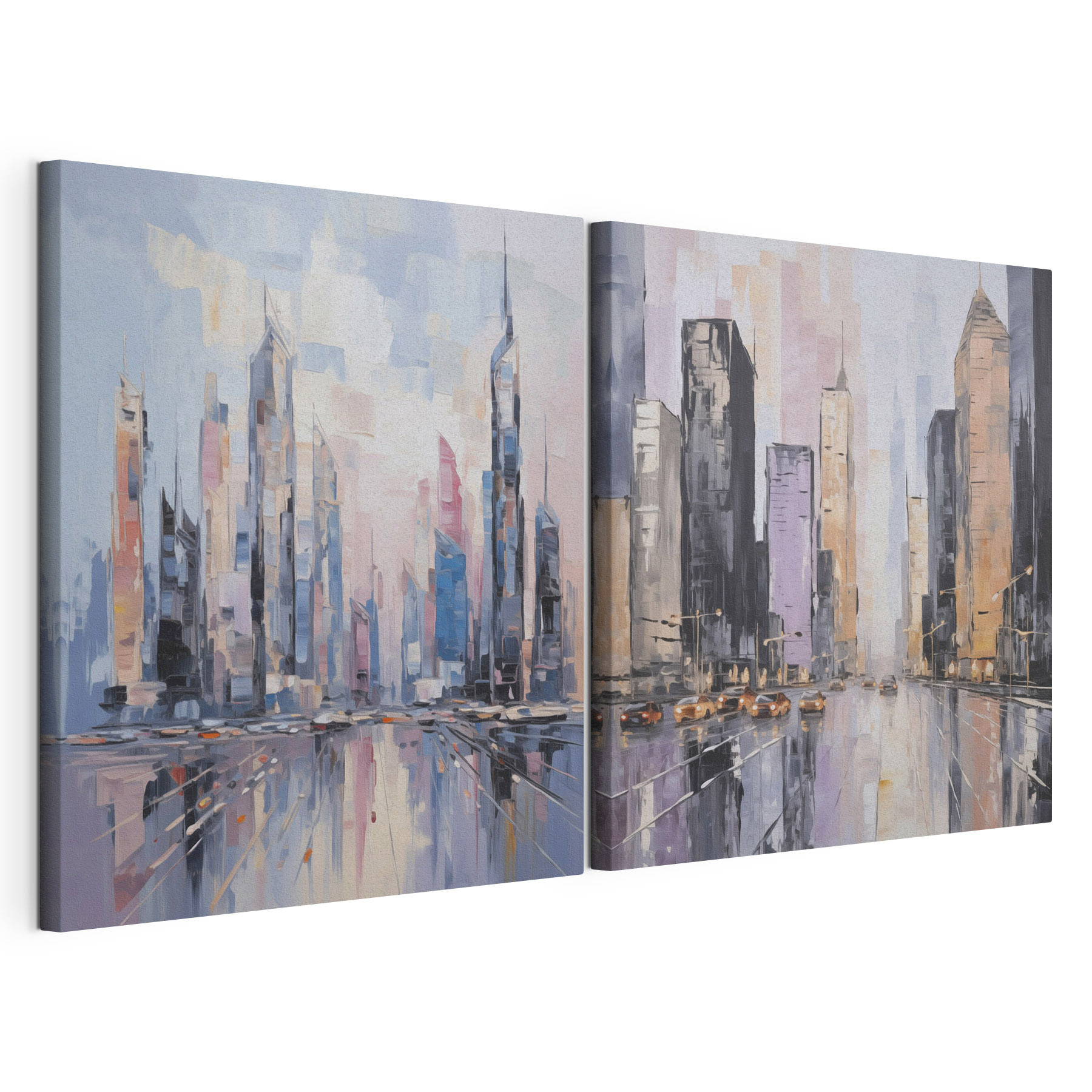 Painting of a city Painting of a city