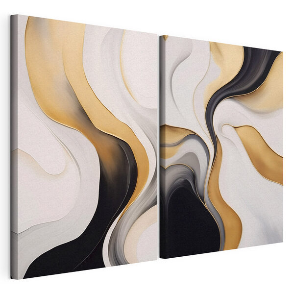 Lámina modular sobre lienzo Líneas fluidas en tonos suaves (SKU: m01041) Lámina modular sobre lienzo Lámina modular sobre lienzo Líneas fluidas en tonos suaves (SKU: m01041)