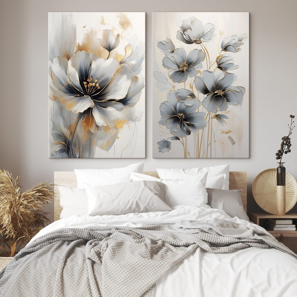 - Elegant blooms in soft hues