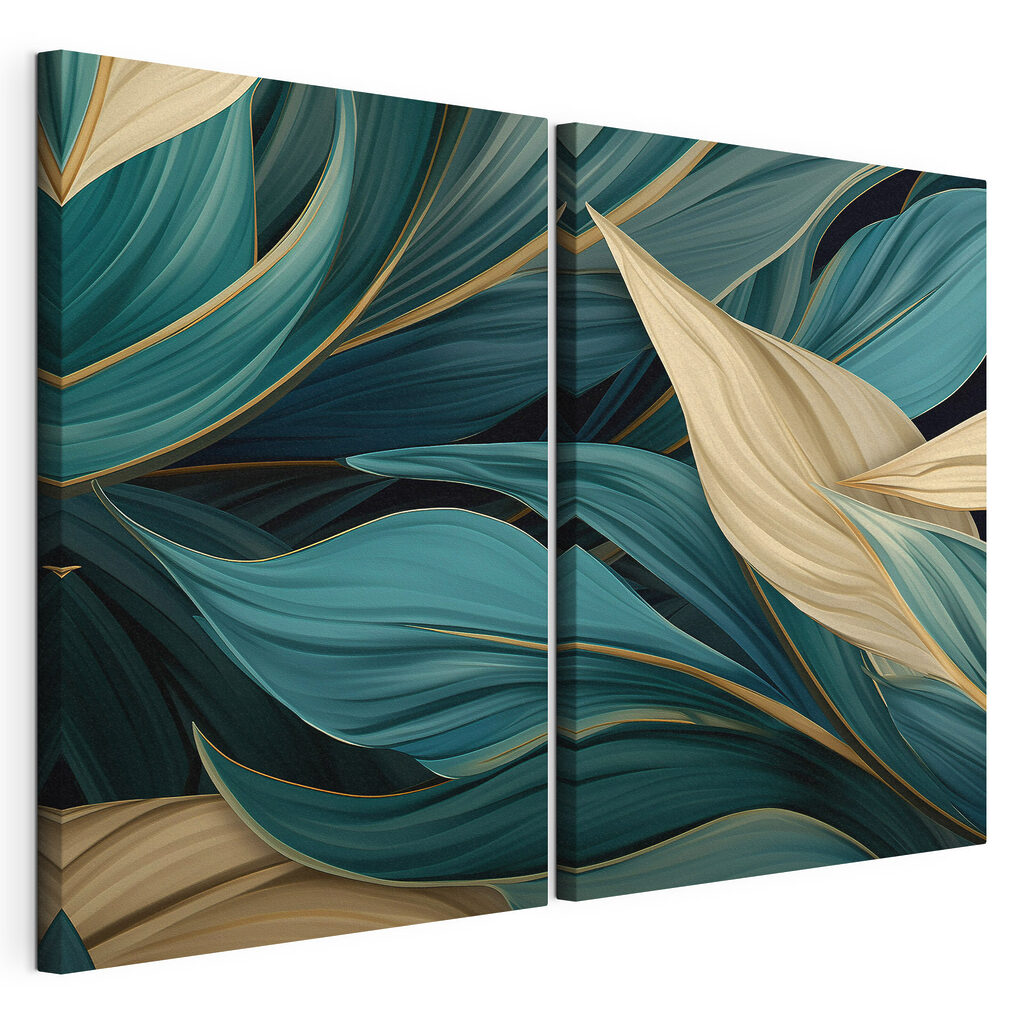 - Elegant leaves in harmonious movement