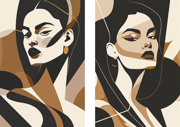 Collage of a woman's face