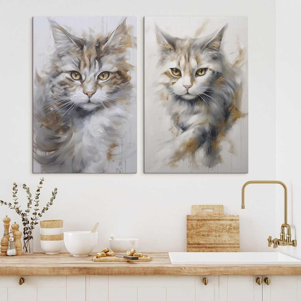 Painting of a cat