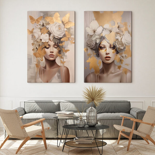 Elegant portraits with nature's touch Elegant portraits with nature's touch