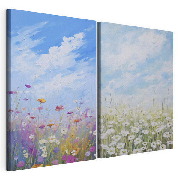 Painting of flowers and grass Painting of flowers and grass