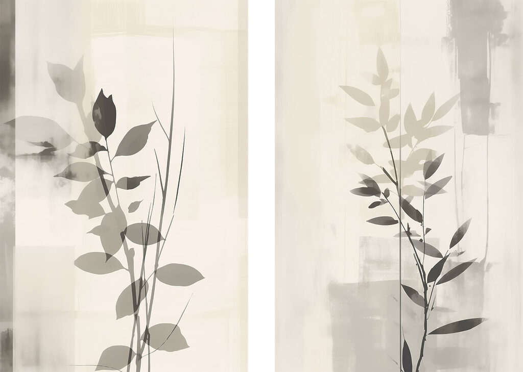 Elegant silhouettes of nature's beauty