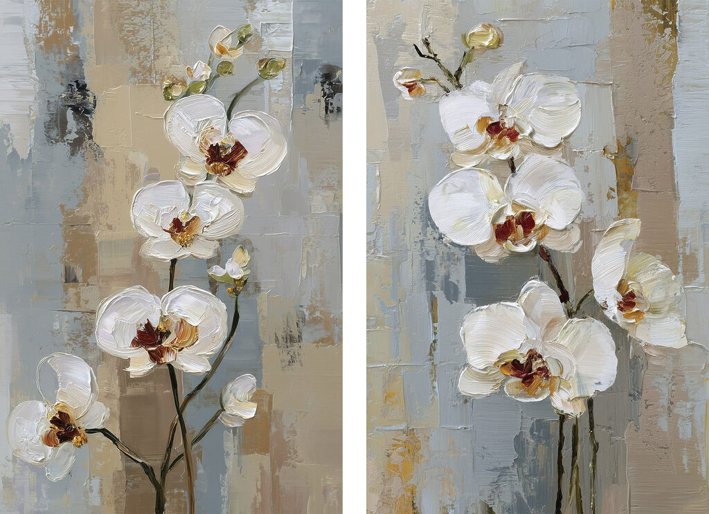 Painting of white flowers