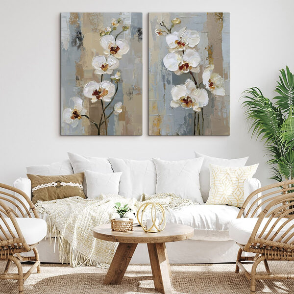 Painting of white flowers