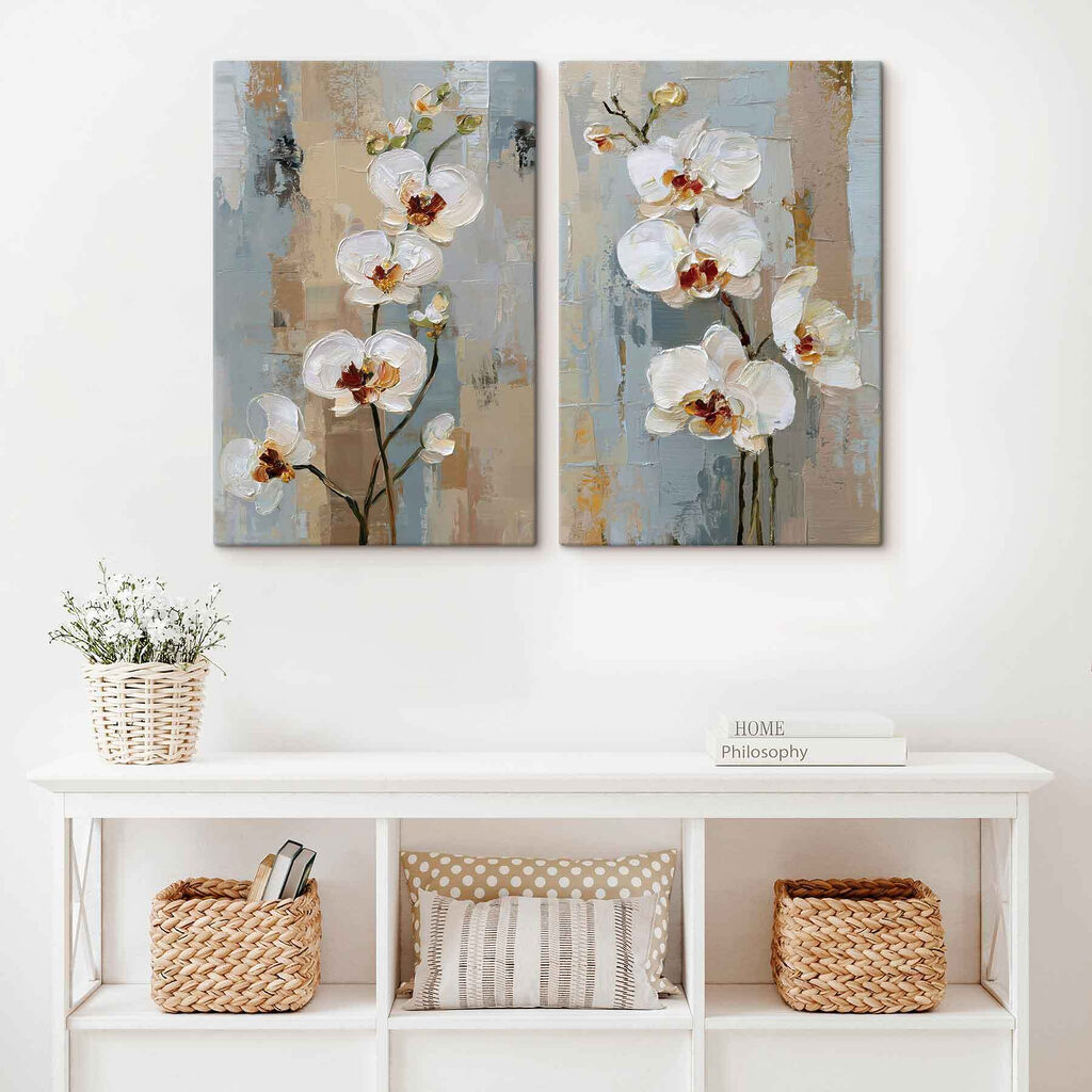 Painting of white flowers