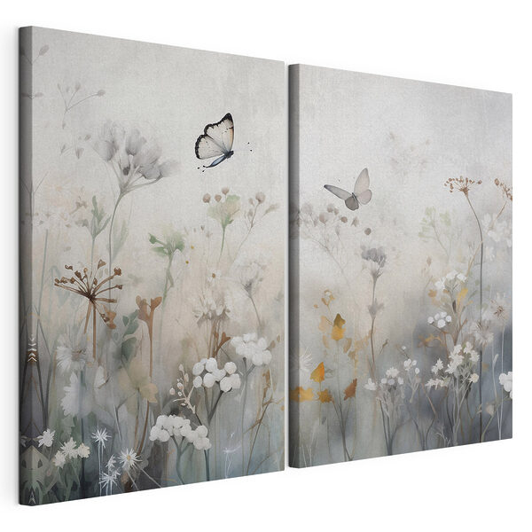 Painting of flowers and butterflies Painting of flowers and butterflies