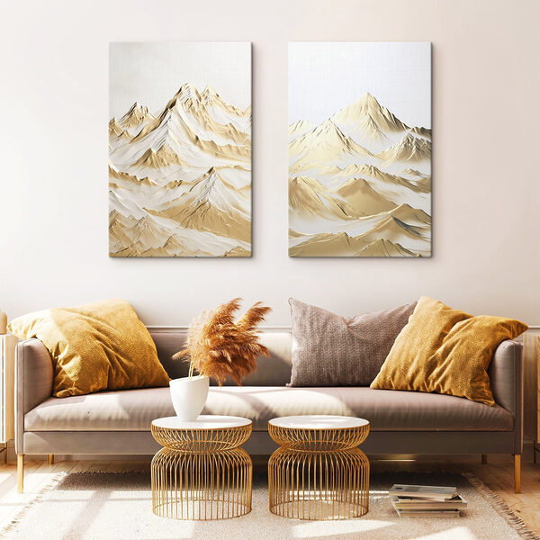 Mountain range with snow
