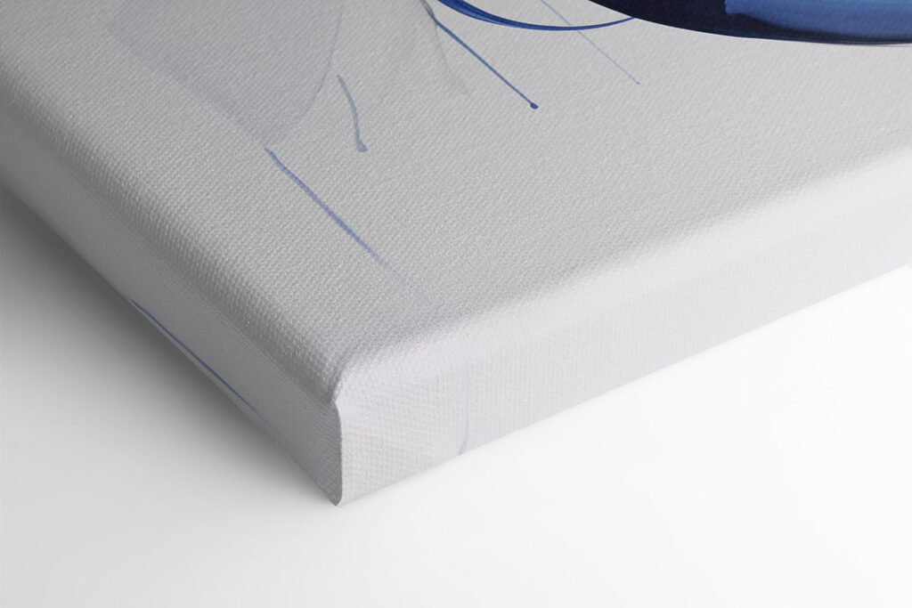 Lámina modular sobre lienzo Dos imágenes de pintura azul (SKU: m01240)