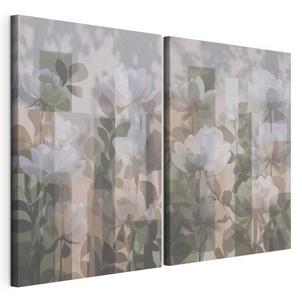 Captura de pantalla de una flor Lámina modular sobre lienzo Captura de pantalla de una flor