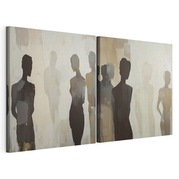 Cuadro que representa el cuerpo de una mujer Lámina modular sobre lienzo Cuadro que representa el cuerpo de una mujer