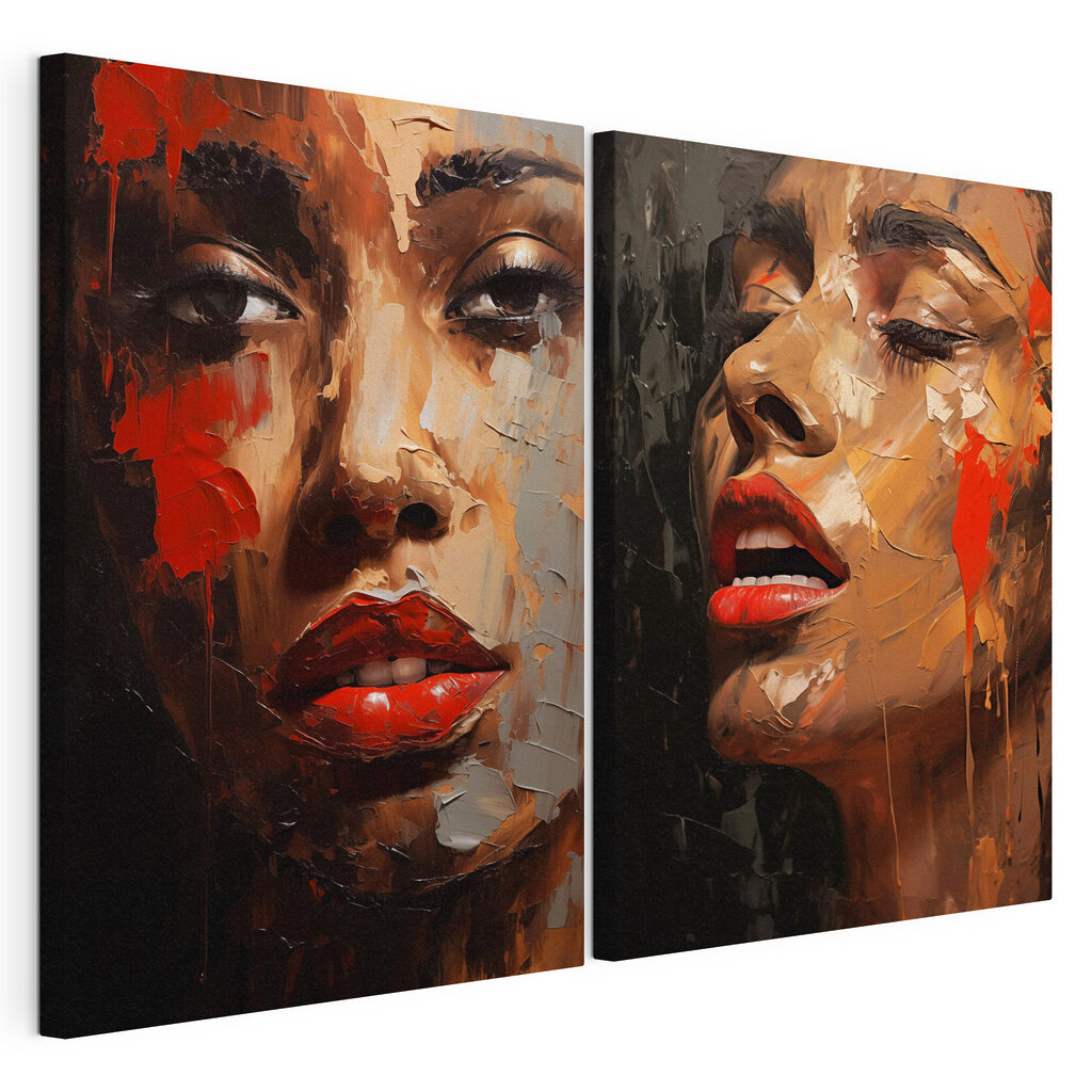 Collage of a woman's face