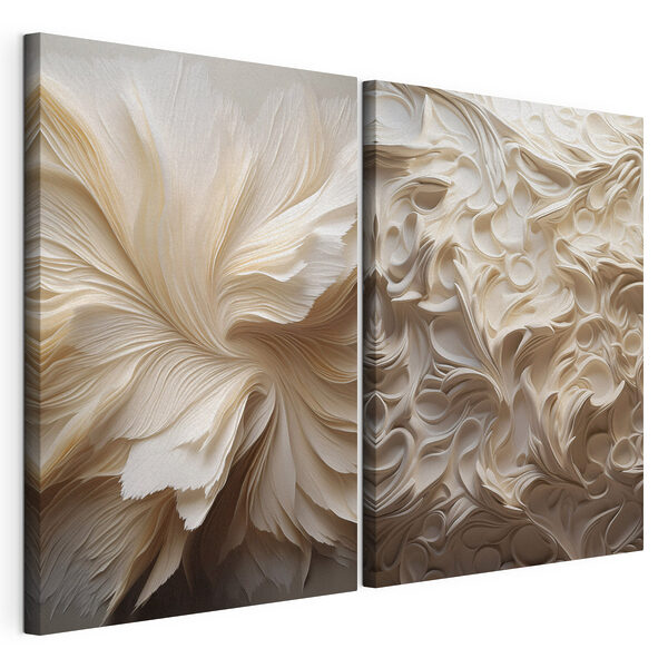 Lámina modular sobre lienzo Lámina modular sobre lienzo Collage de papel blanco (SKU: m30021)