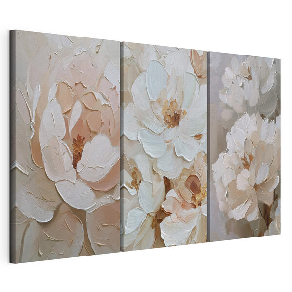 Collage de flores Lámina modular sobre lienzo Collage de flores