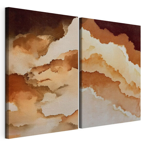 Tonos suaves en motivos fluidos y delicados Lámina modular sobre lienzo Tonos suaves en motivos fluidos y delicados