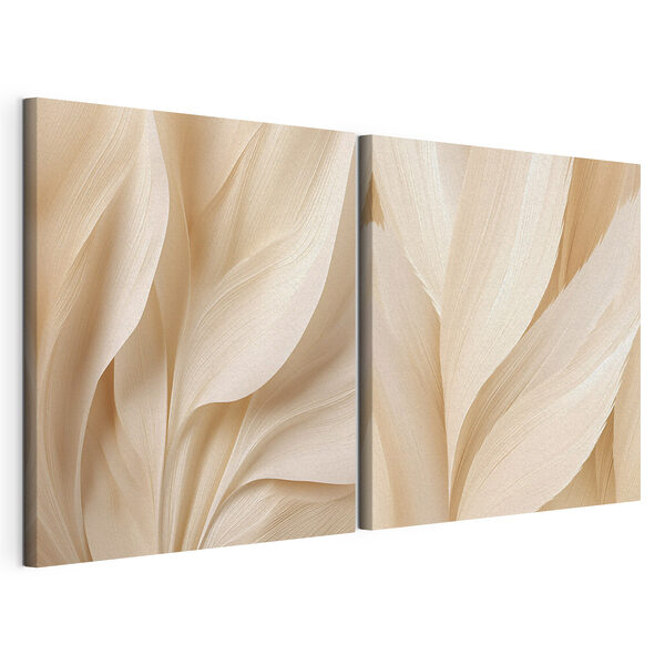 Curvas delicadas en tonos suaves Lámina modular sobre lienzo Curvas delicadas en tonos suaves