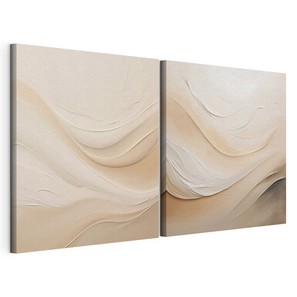 Los tonos suaves se funden en suaves ondas Lámina modular sobre lienzo Los tonos suaves se funden en suaves ondas