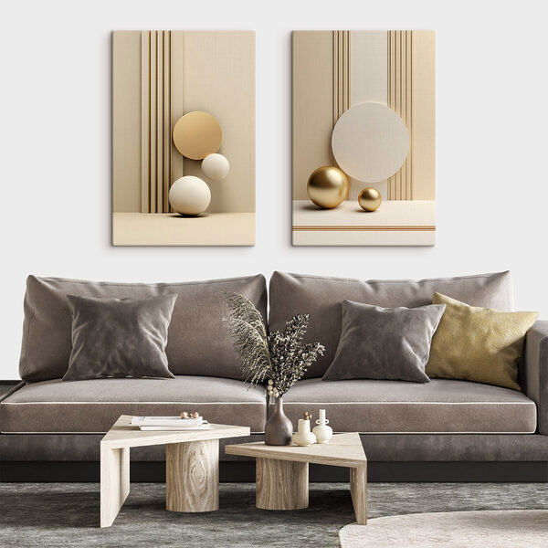 Dynamic shapes in neutral tones Dynamic shapes in neutral tones