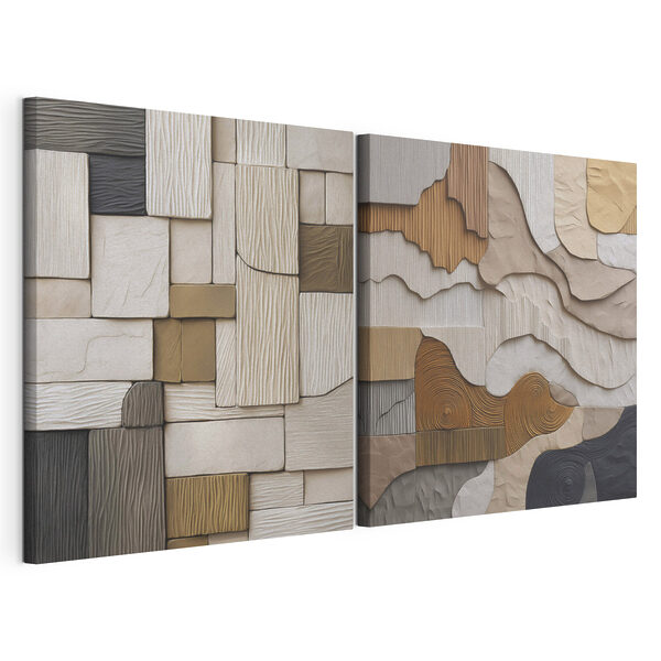 Elegantes motivos en tonos suaves Lámina modular sobre lienzo Elegantes motivos en tonos suaves
