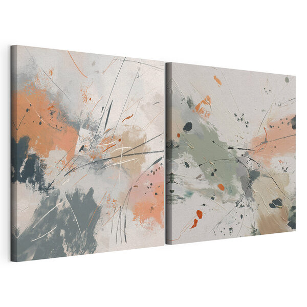 Lámina modular sobre lienzo Lámina modular sobre lienzo Aquí convergen salpicaduras dinámicas de color (SKU: m30179)