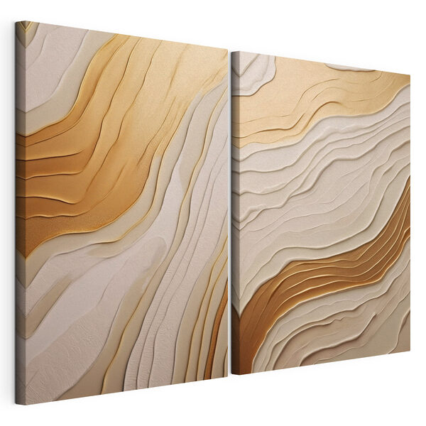 Motivos fluidos en tonos suaves Lámina modular sobre lienzo Motivos fluidos en tonos suaves