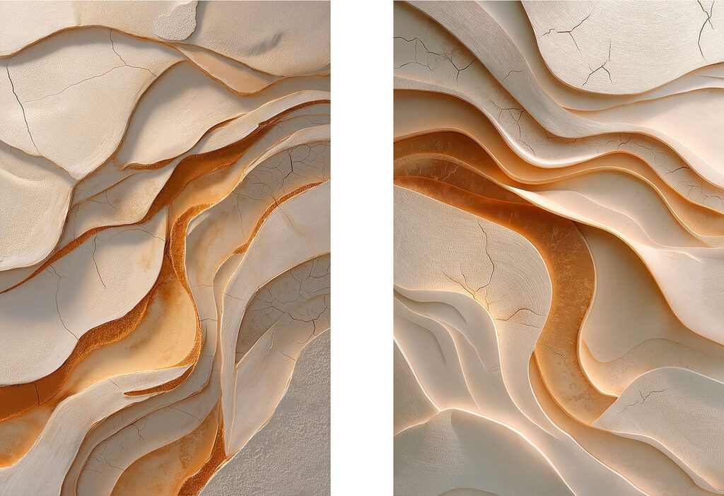 Waves of warmth in soft hues Waves of warmth in soft hues
