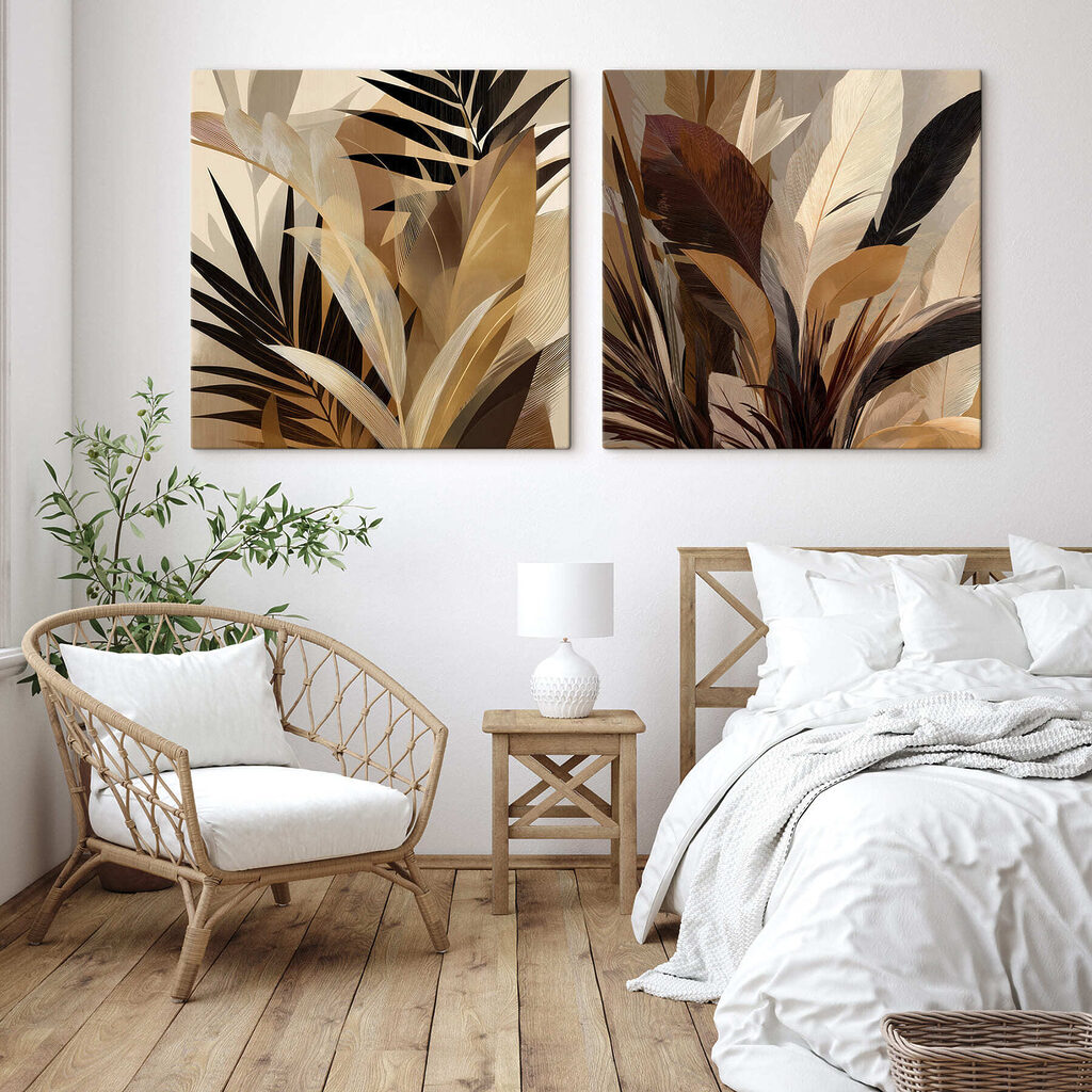 Lámina modular sobre lienzo Una elegante combinación de tonos tierra (SKU: m30194) Lámina modular sobre lienzo Una elegante combinación de tonos tierra (SKU: m30194)