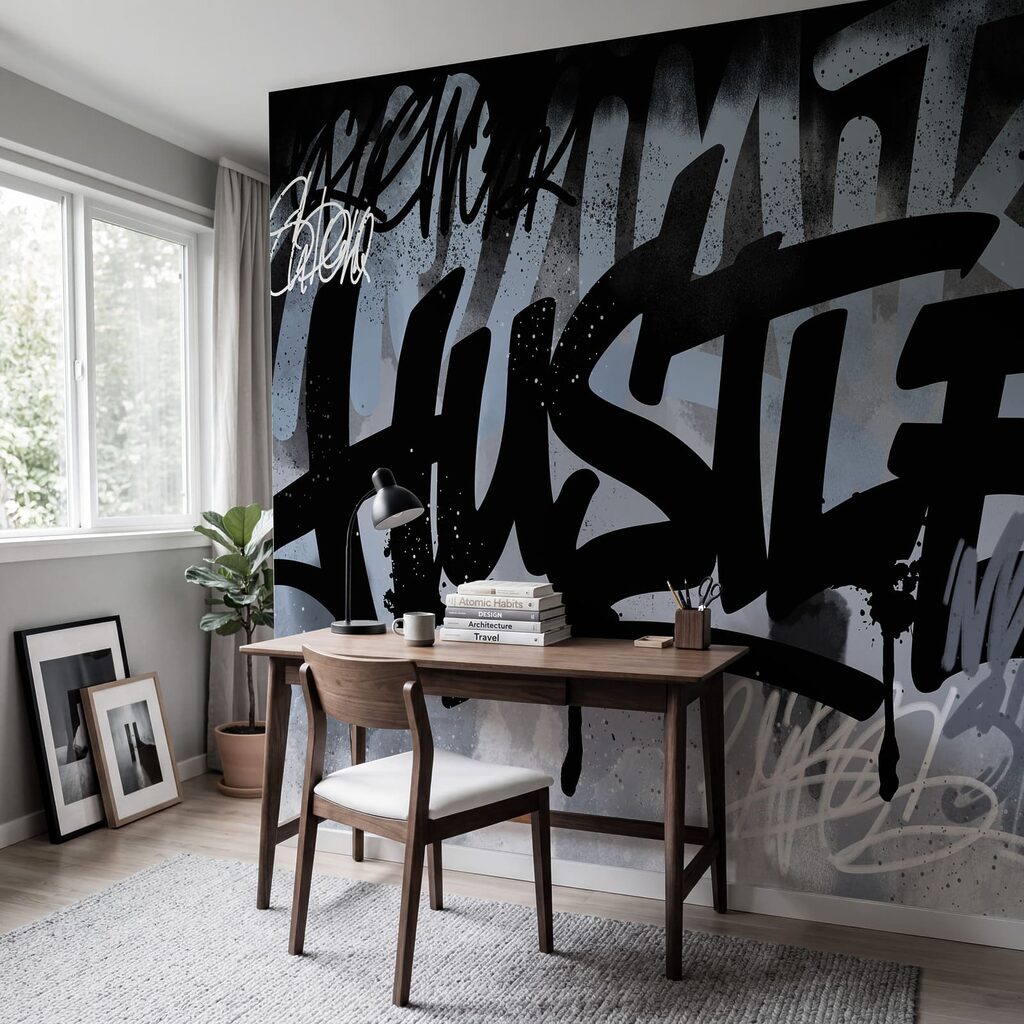 Graffiti en blanco y negro