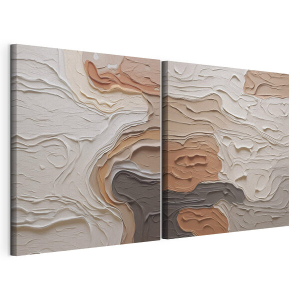 Lámina modular sobre lienzo Líneas fluidas en tonos cálidos y terrosos (SKU: m30250) Lámina modular sobre lienzo Lámina modular sobre lienzo Líneas fluidas en tonos cálidos y terrosos (SKU: m30250)
