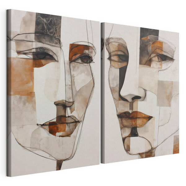 Lámina modular sobre lienzo Collage del rostro de una mujer (SKU: m30155) Lámina modular sobre lienzo Lámina modular sobre lienzo Collage del rostro de una mujer (SKU: m30155)
