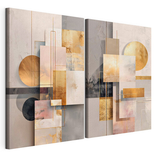 Collage artístico Lámina modular sobre lienzo Collage artístico