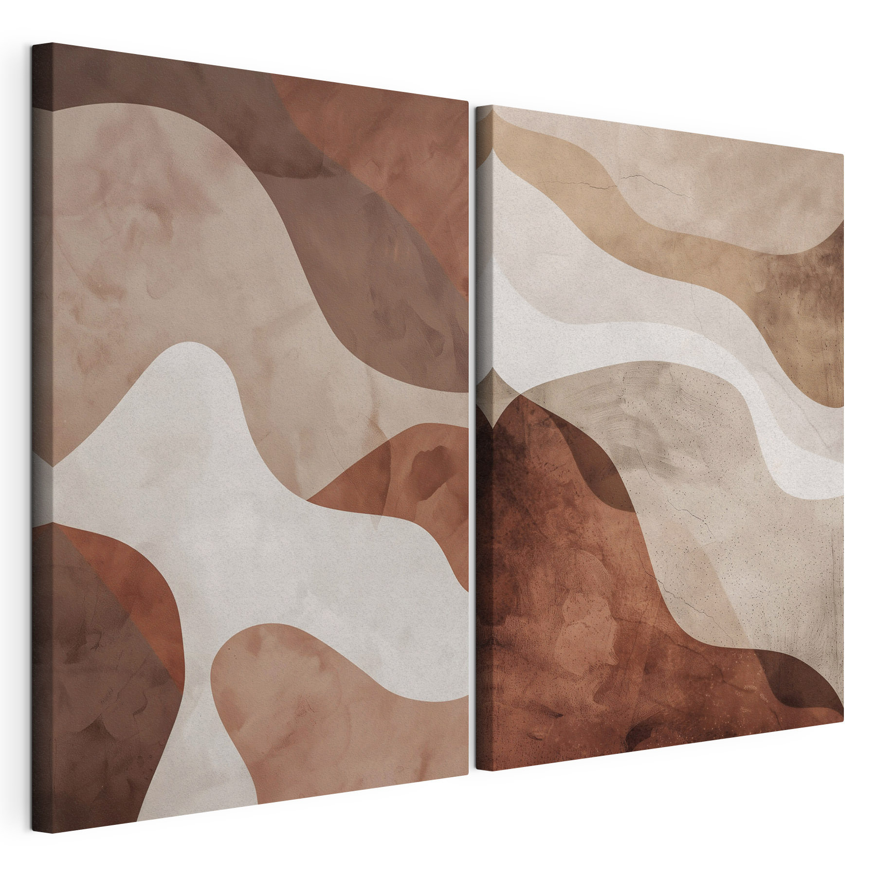 - Soft curves in earthy tones - Soft curves in earthy tones