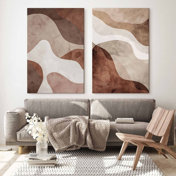 - Soft curves in earthy tones - Soft curves in earthy tones