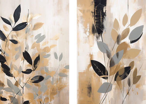 Painting of leaves and branches Painting of leaves and branches