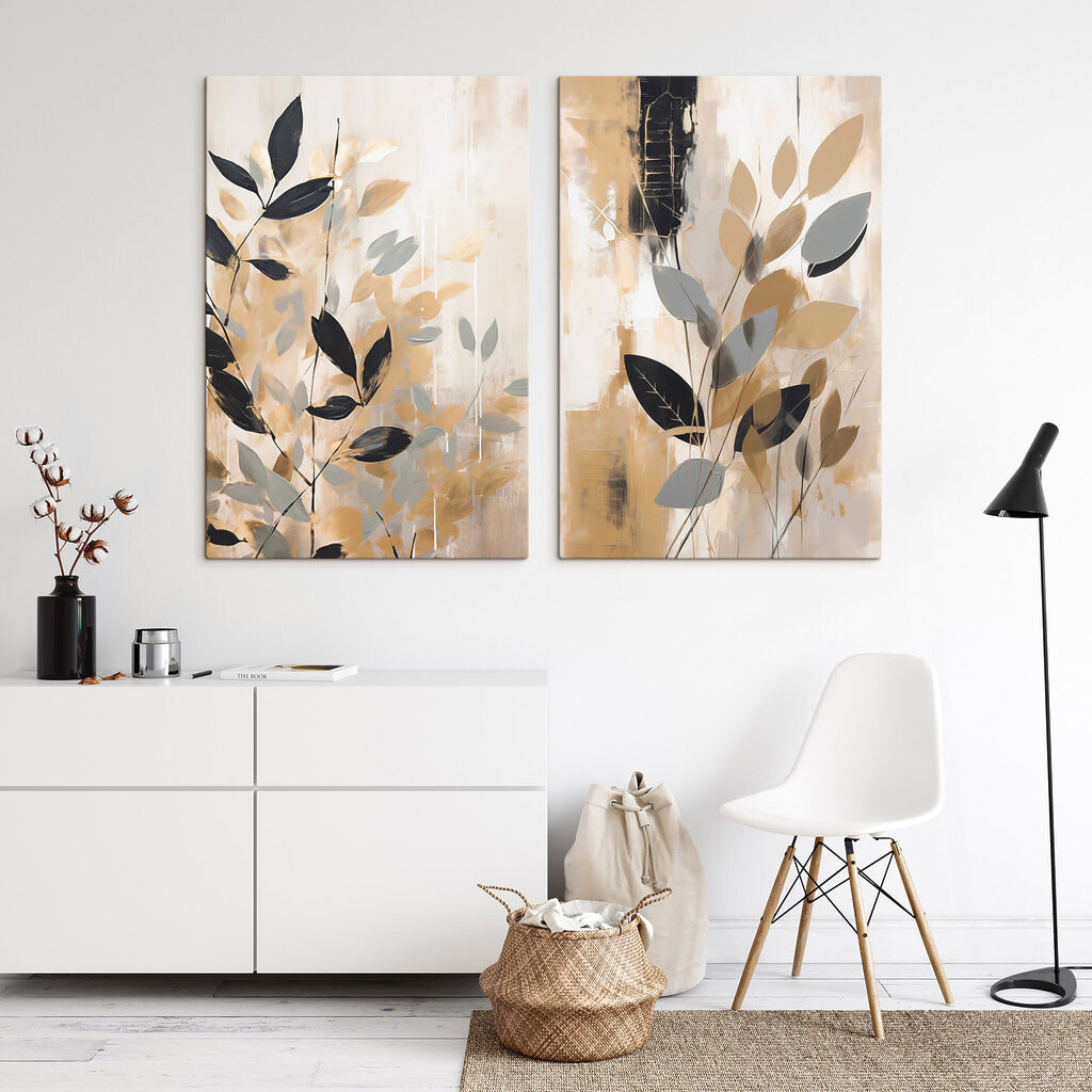 Painting of leaves and branches Painting of leaves and branches