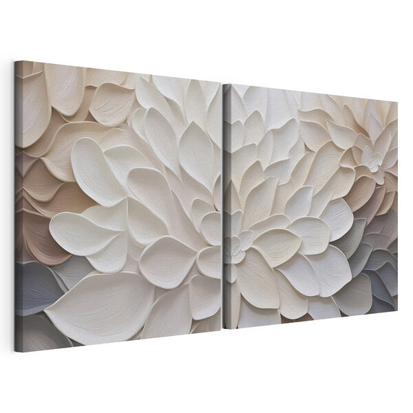 Pétalos delicados en colores suaves Lámina modular sobre lienzo Pétalos delicados en colores suaves